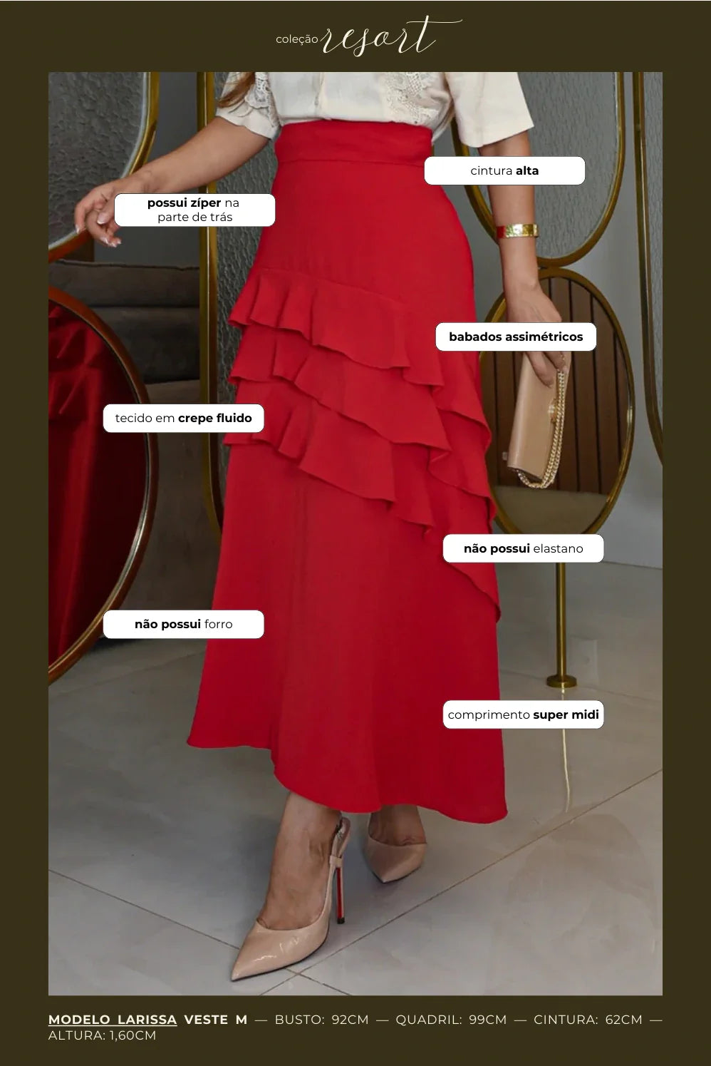 Saia Babados Letícia