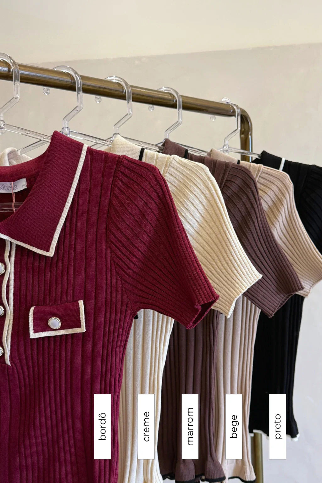 Blusa Tricot Bicolor