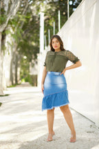 Saia Evangélica Jeans Lavinia
