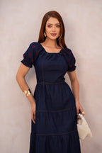 Vestido Bordado Corações