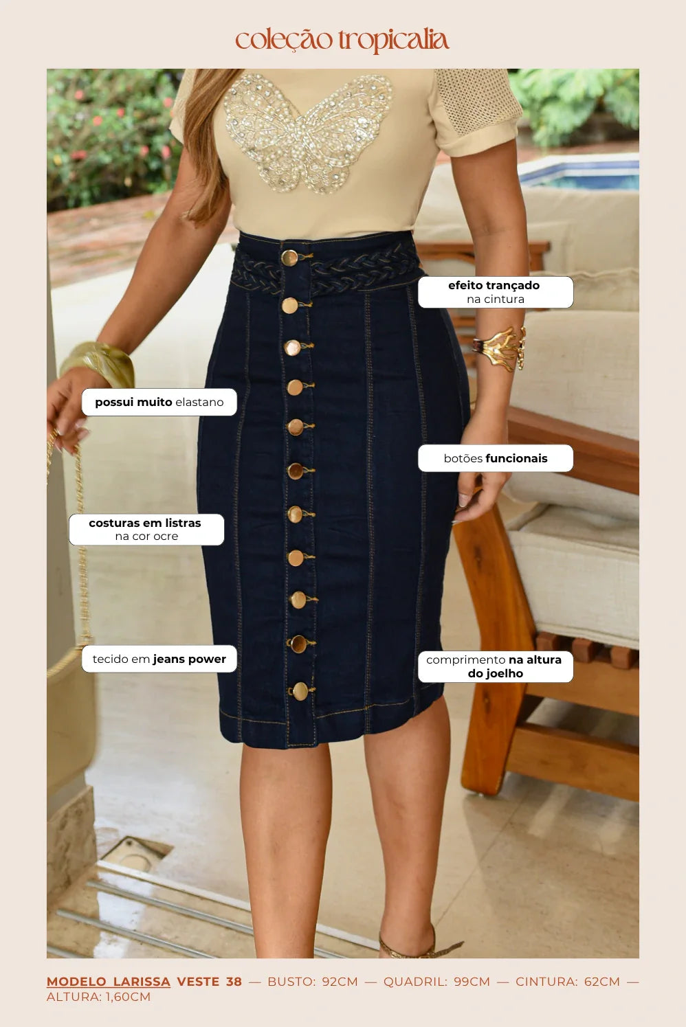 Saia Trançada Jamile