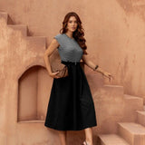 Vestido Listrado Marina