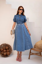 Blusa Jeans Coração