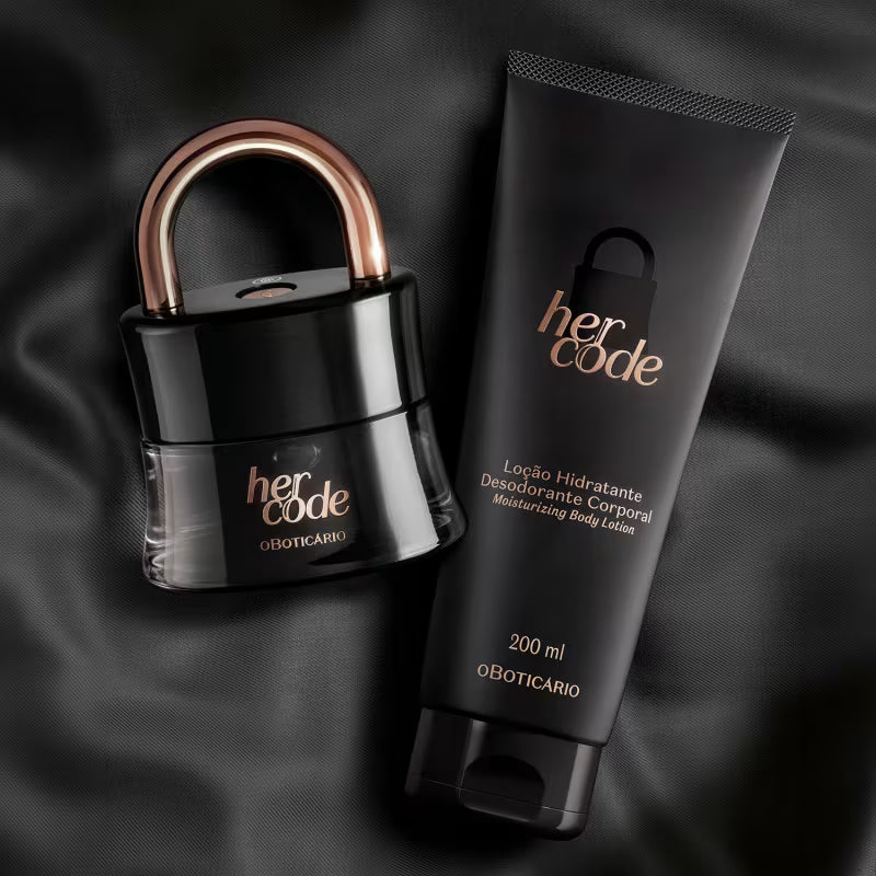 Conjunto Her Code o Boticário Feminino - Eau de Parfum 50ml + Loção Hidratante Desodorante Corporal 200ml
