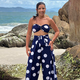 Conjunto Saída Eliora longa - Poá Azul