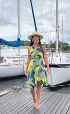 Conjunto Saída Eliora curta tropicália verde