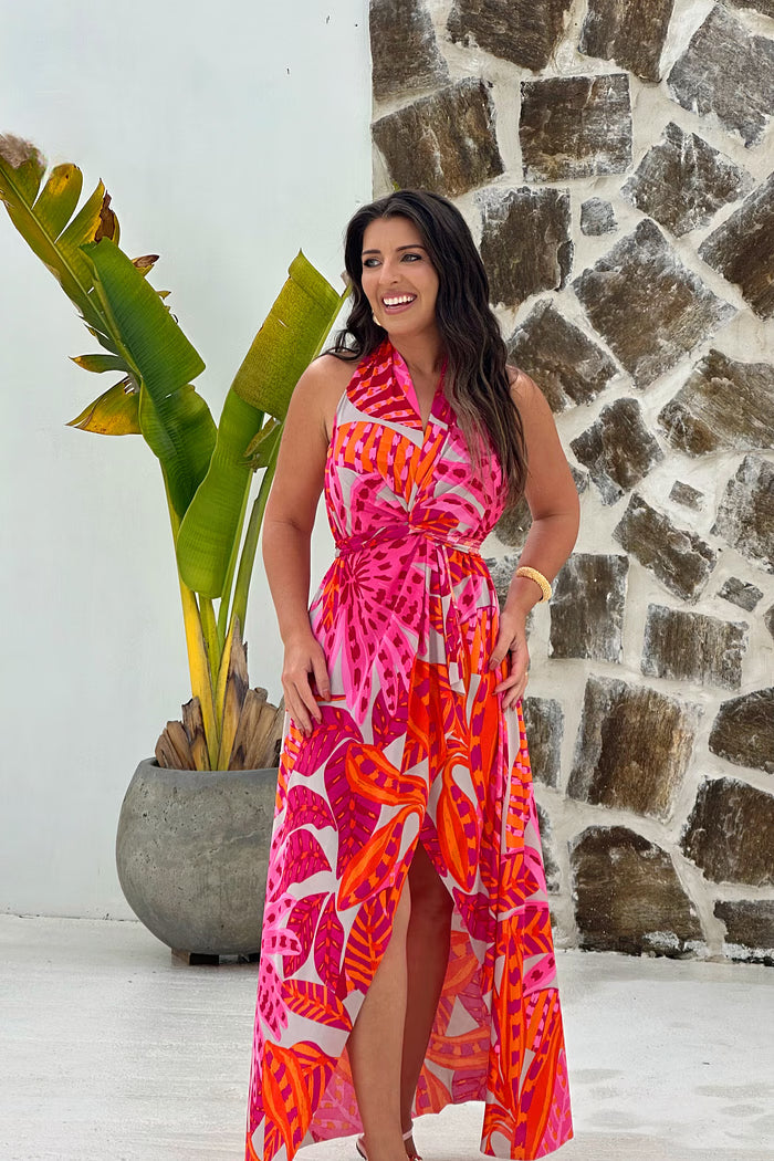 Conjunto Saída Eliora longa - Flora laranja