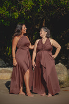 Conjunto Saída Eliora longa marrom