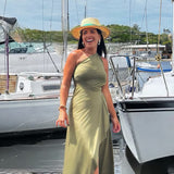 Conjunto Saída Eliora longa verde militar