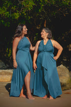 Conjunto Saída Eliora longa verde petróleo